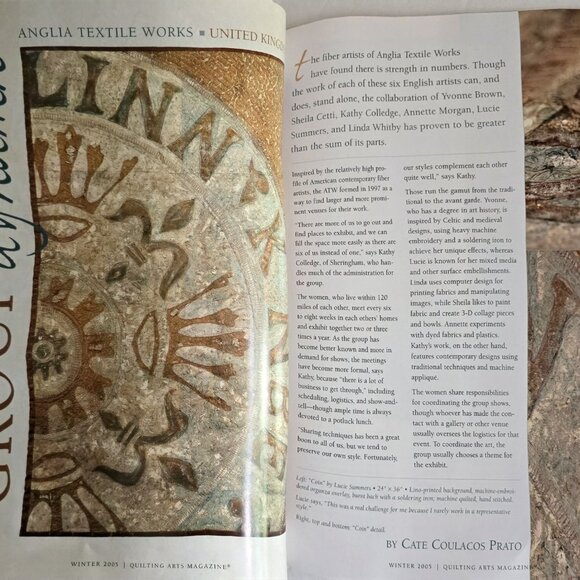 Quilting Arts Magazine Winter 2005 Creative Self-Portrait Quilts Knit Stitch And - Picture 8 of 15